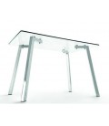 Mesa de vanguardia, tapa cristal
