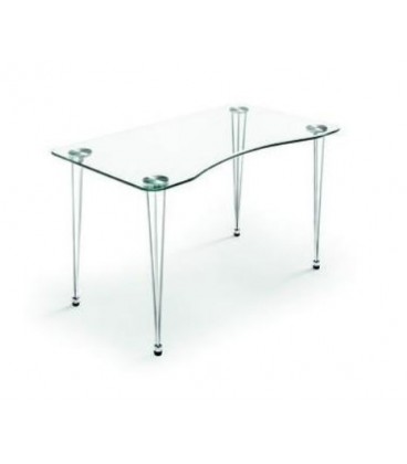 Mesa minimalista de cristal pequeña NEW ARIES para estudio