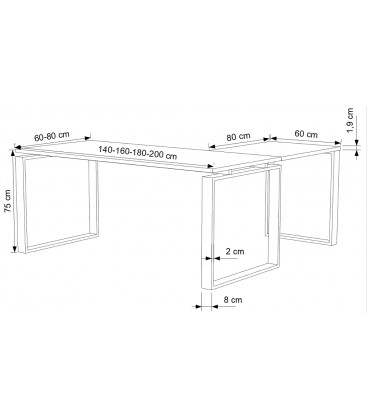 【Mesa de oficina Ofiplus Modern con ala SY】Mejor Calidad y Precio
