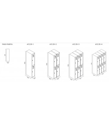 Taquilla puerta doble 2 puertas AT 8