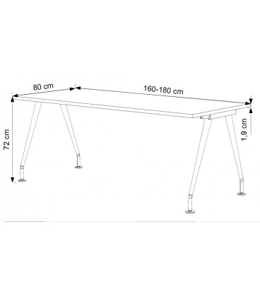 Mesa de oficina C&C-DL-AC elegante de corte moderno para reuniones