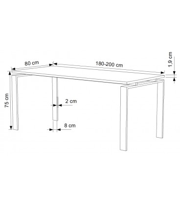 Mesa de reunión Ofimeet Classic DL en varios colores y tamaños