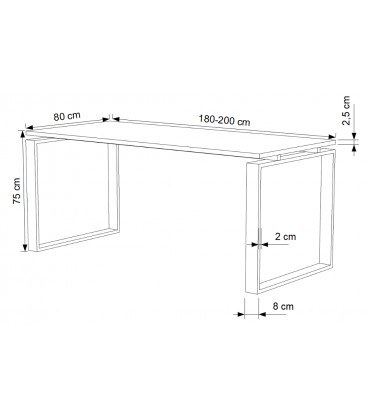 Mesa de reunión barata Ofimeet Modern ML - Materiales de calidad