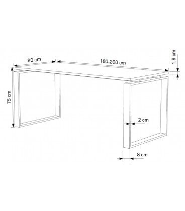 Mesa de reuniones Ofimeet Modern DL con efecto brillo para oficina