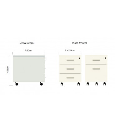 【Buck 1 cajón más archivador】Mejor Calidad y Precio