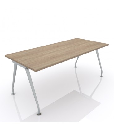 Mesa de oficina C&C-ML-AC metal tablero bilaminado patas cónicas