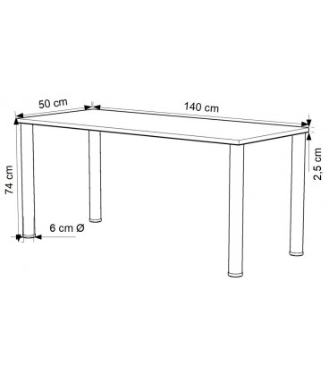Mesa de formación pata desenroscable ML