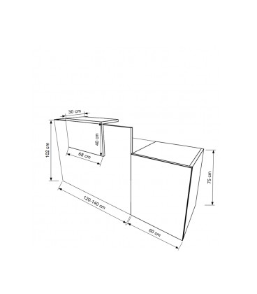 Mostrador doble altura SY